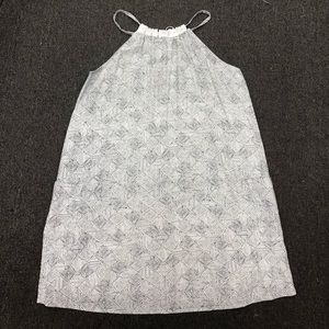 Linen navy and white dress